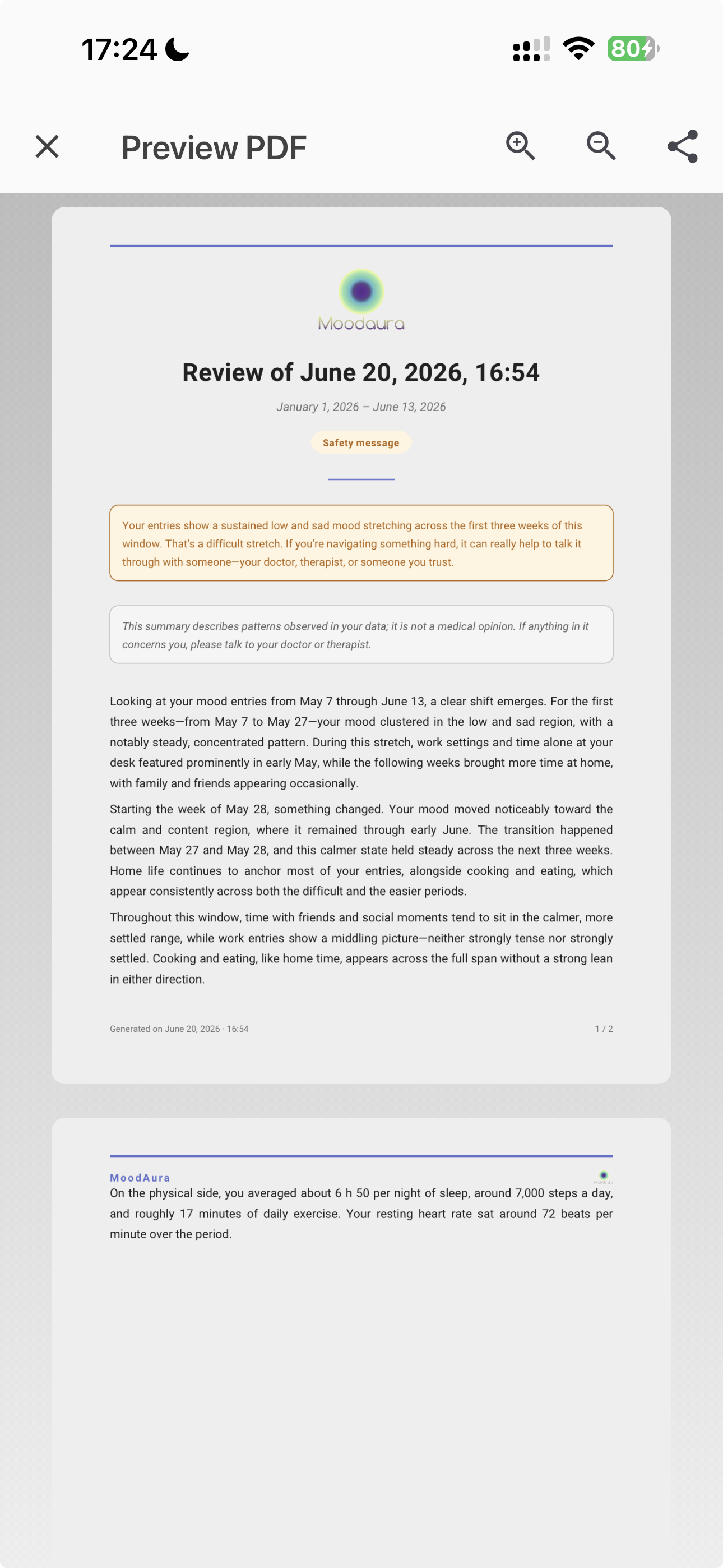 PDF export
